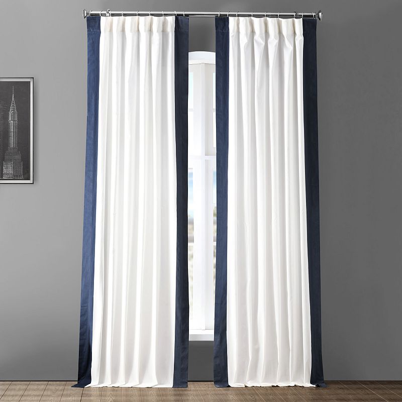 EFF 1-Panel Popcorn Vertical Colorblock Panama Curtain