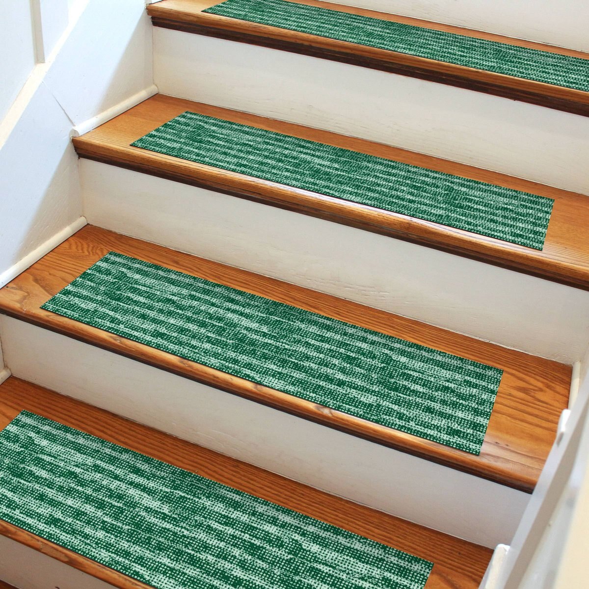 Bungalow Flooring FlorArt Kharis Cloth Forest Indoor Stair Treads， 4-pack