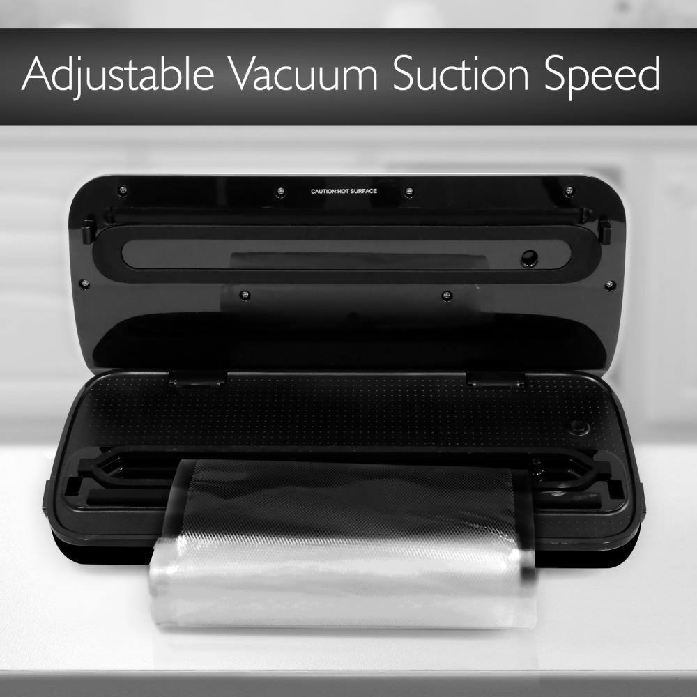 NutriChef Automatic Vacuum Sealer System - Electric Air Sealing Food Preserver with Stainless Steel Housing PKVS20STS