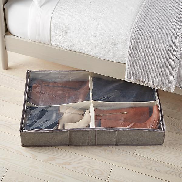 4Compartment Under Bed Boot Organizer