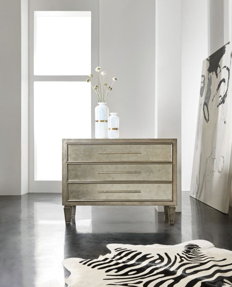 Melange Tercia 3 Drawer Chest   Transitional   Accent Chests And Cabinets   by HedgeApple  Houzz