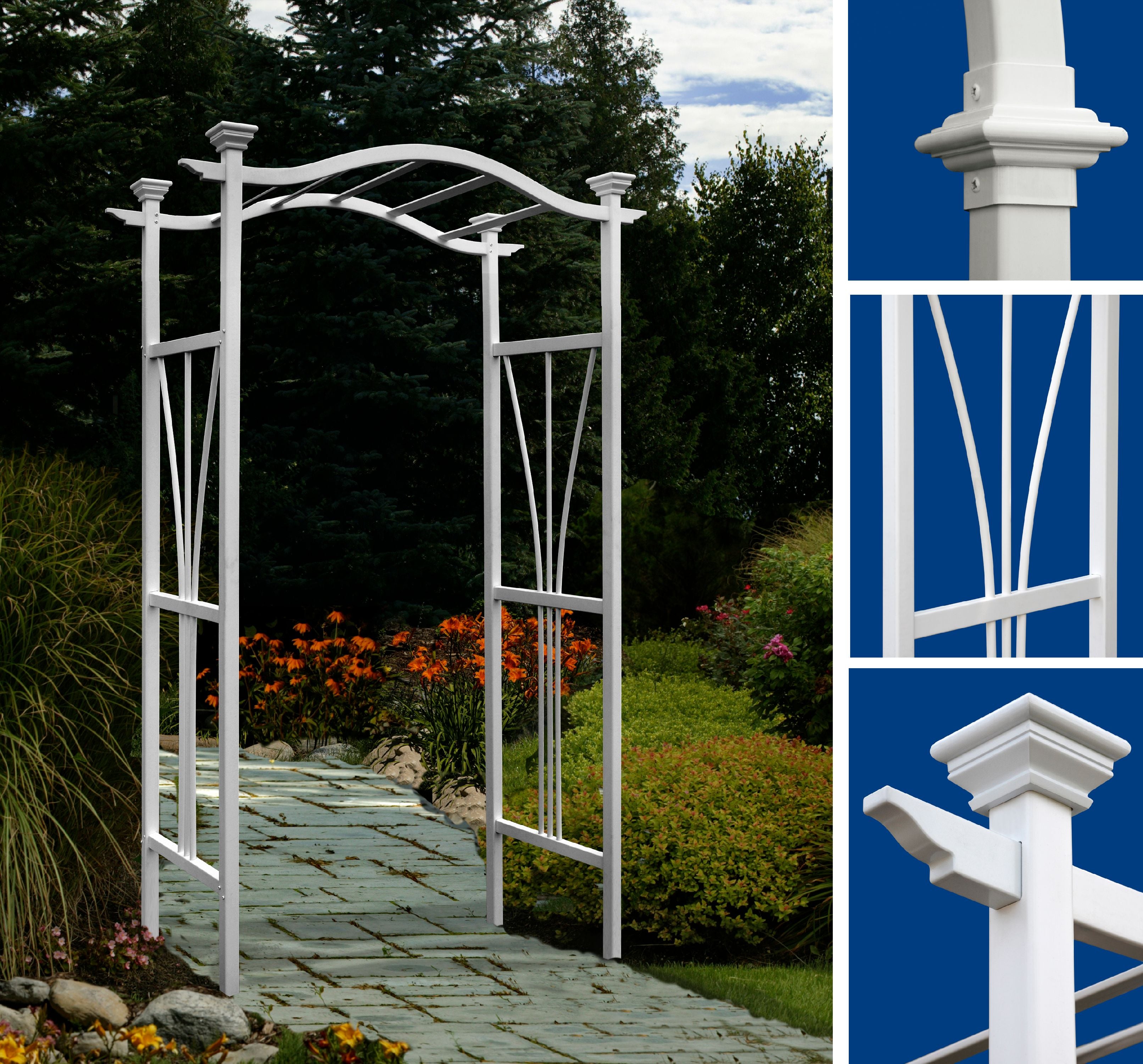 London 45"W x 86"H Vinyl Arbor