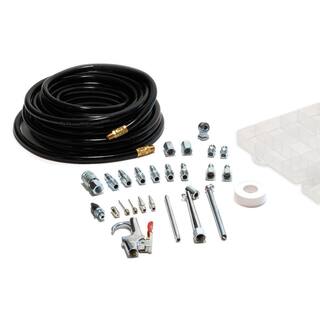 Primefit 25-Piece 50 ft. PVC Air Hose with Air Accessory Kit and Storage Case IK2004-2