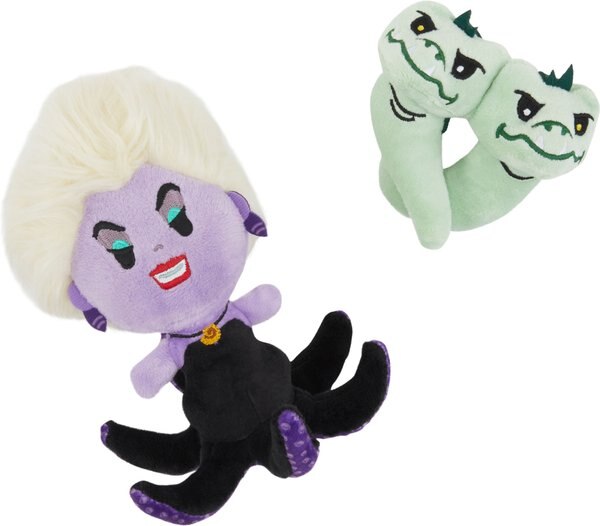 Disney Villains Ursula and Eels Plush Cat Toy with Catnip， 2 count