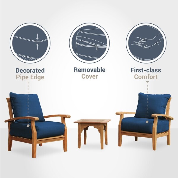 Cambridge Casual Leon 3piece Patio Chat Set with Cushions