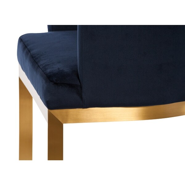 Navy Blue Velvet Dining Chair