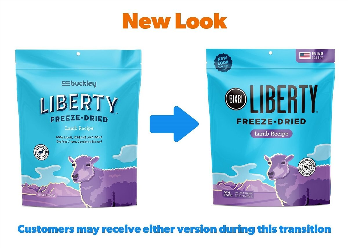 BIXBI Liberty Lamb Recipe Grain-Free Freeze-Dried Raw Dog Food