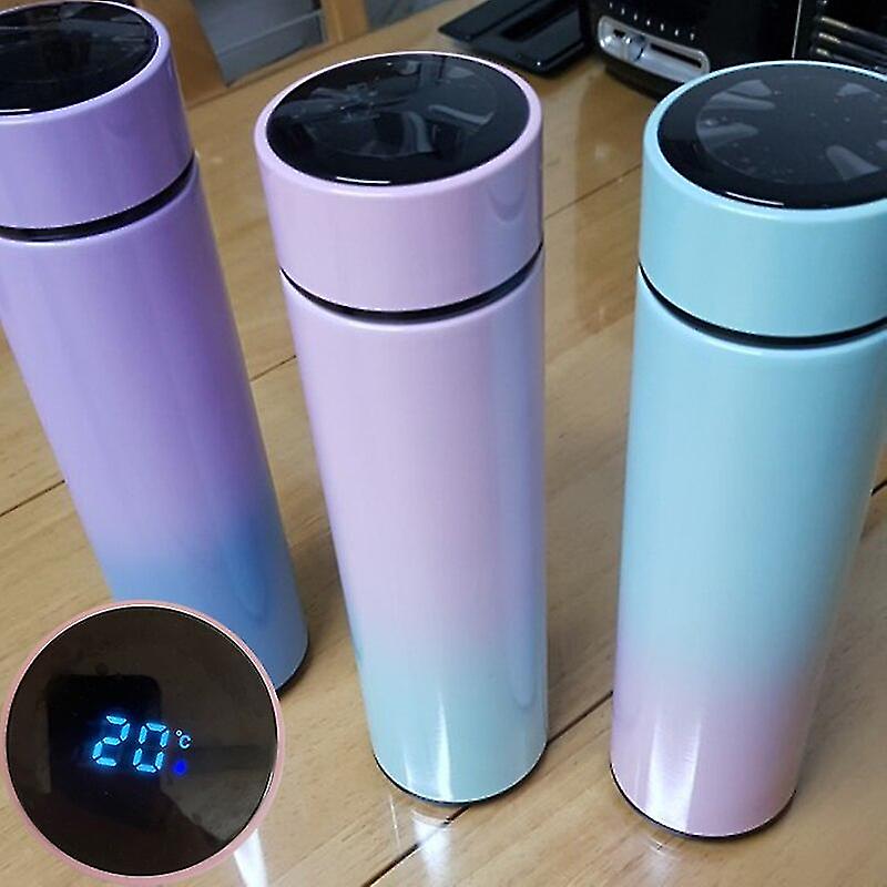 Smart Thermal Bottle Stainless Steel Thermos Water Bottle For Children Vacuum Flasksblack