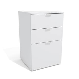 Berkeley 3-Drawer White File Cabinet 28.27 in. H x 18.11 in. W x 17.7 in. D EU057-BR-CMHD