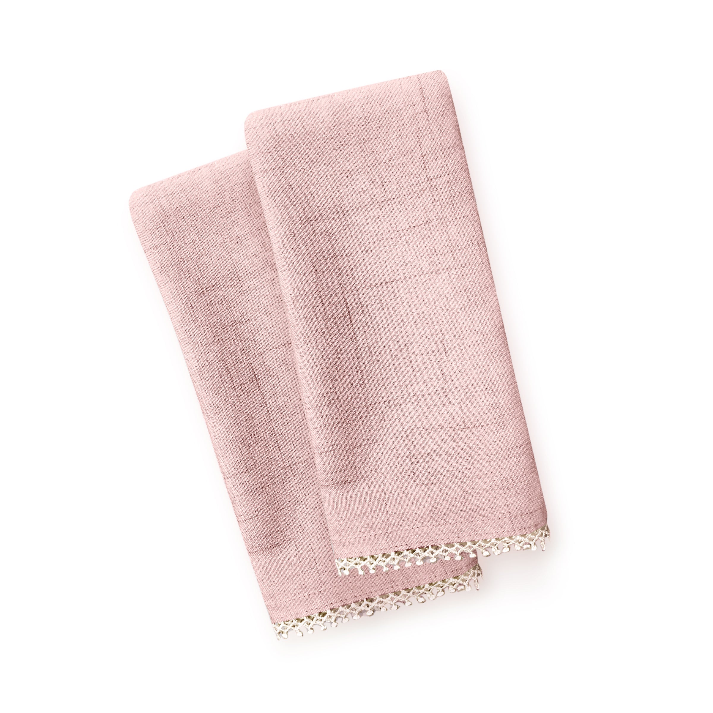 French Perle Blush Dinner Napkins, Set of 2