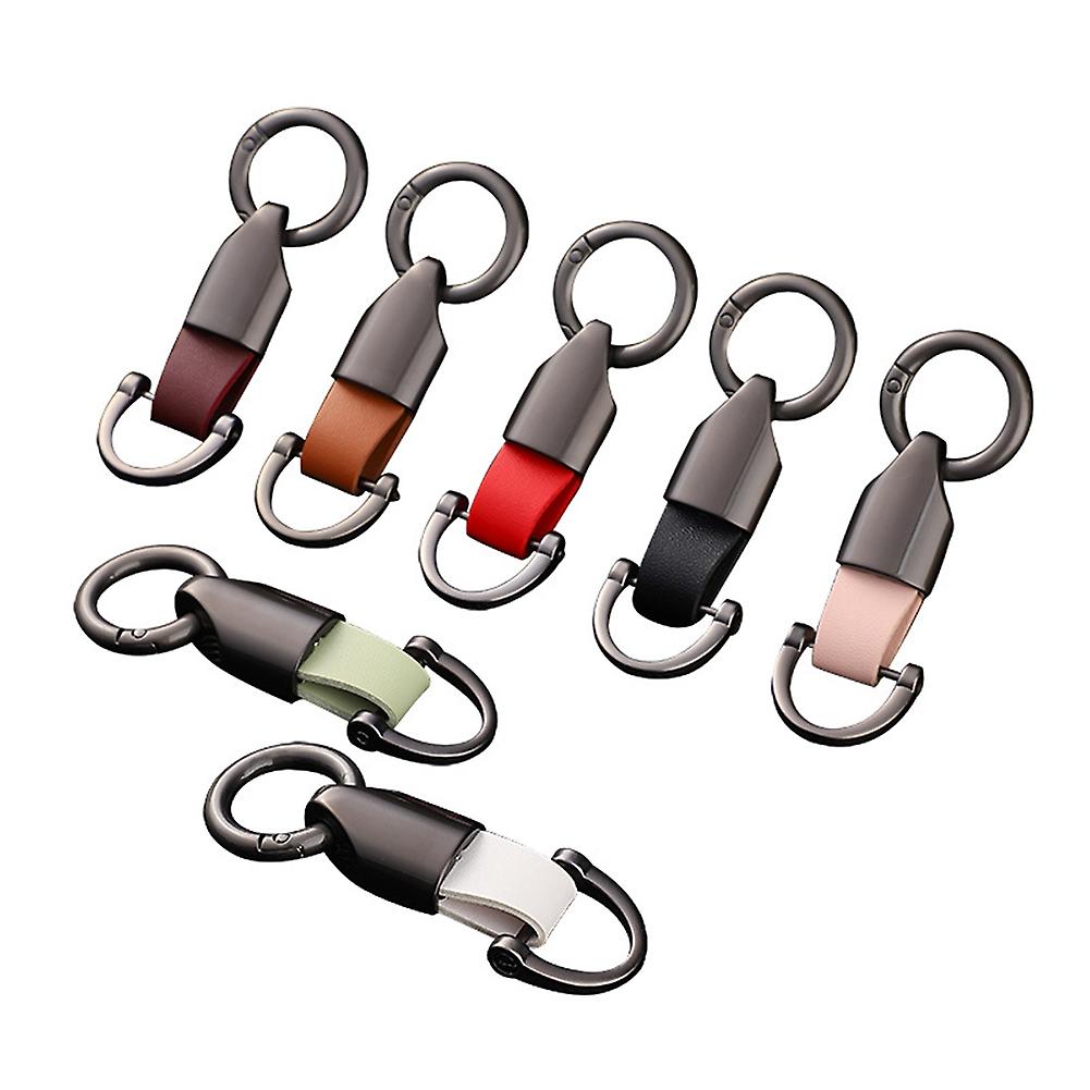 Car Key Keychain Universal Leather Auto Vehicle Key Chain Keychain Holder Claret