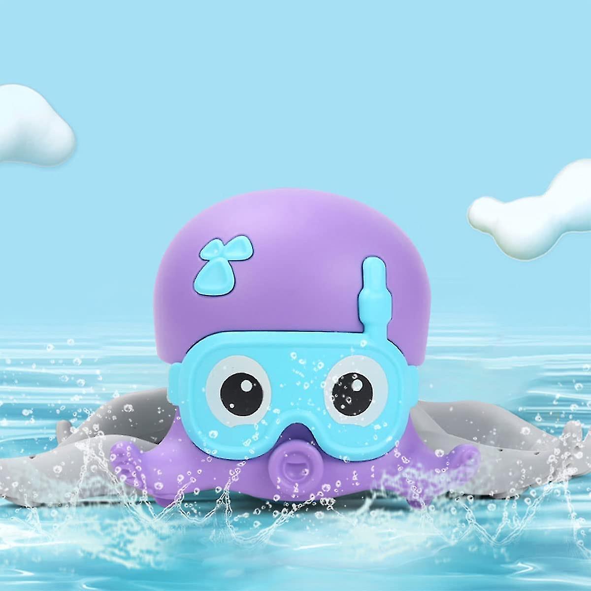 2pcs Baby Crawling Toy， Wind-up Octopus Toy， Crawling Octopus Floating Wind-up Bath Toys， Floating O