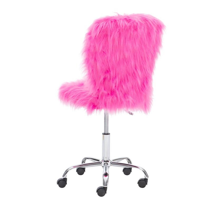 Clara Faux Fur Armless Office Chair