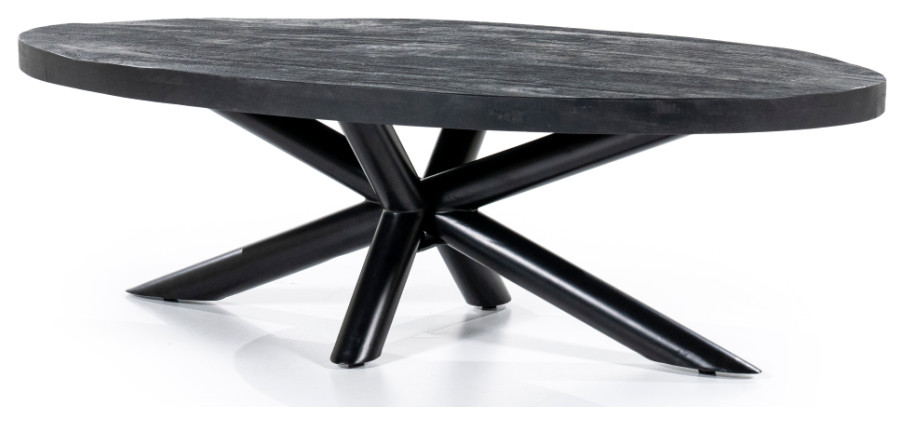 Oval Black Coffee Table  Eleonora Oscar   Industrial   Coffee Tables   by Oroa   Distinctive Furniture  Houzz