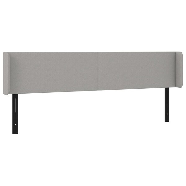 vidaXL Headboard with Ears Dark/Light Gray Fabric - - 37455505