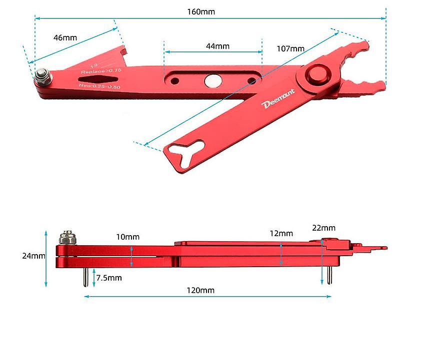 Bicycle Master Link Install Remove Tool Mtb Bike Chain Wear Stretch Measurement Tool Wear Checker 2 In 1 Combined