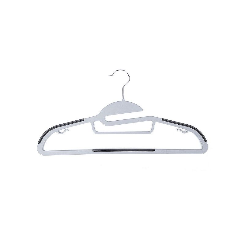 Plastic Hangers Space Saving Clothes Hangers， Ultra Thin With Non Slip Rubber Coating