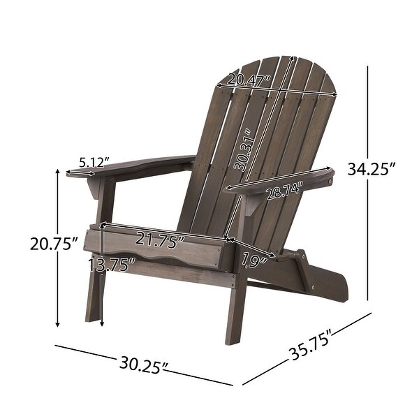 Hanlee Acacia Wood Folding Adirondack Chair by Christopher Knight Home