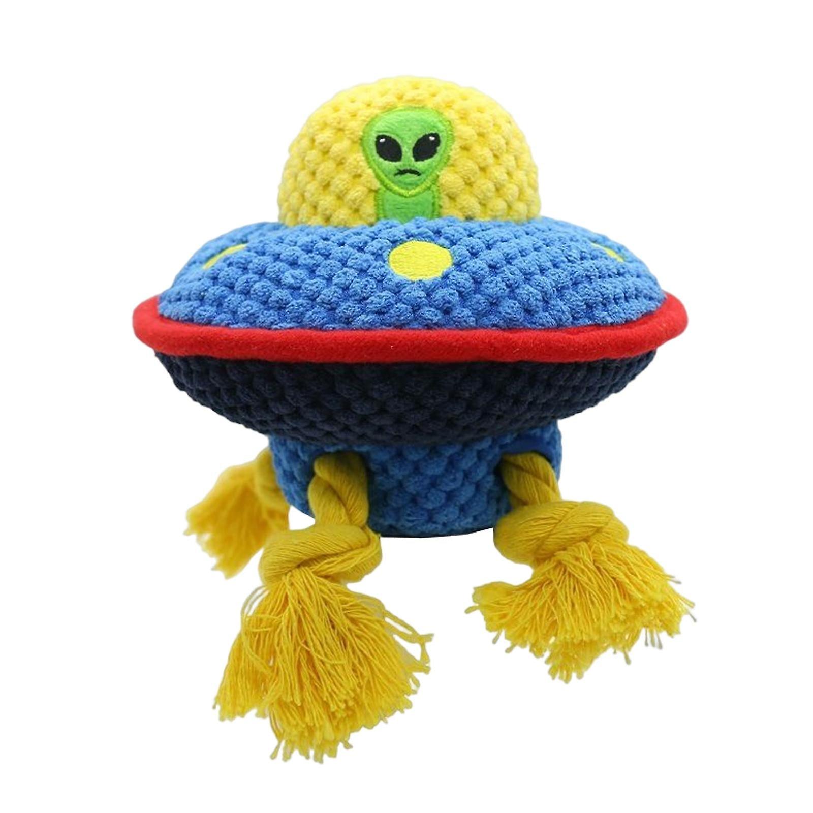 Squeaky tough ufo dog toys