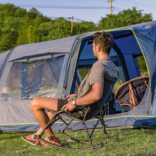 Timber Ridge Catalpa Relax  Rock Blue Steel Folding Outdoor Camping Rocking Chair TR-18-BC-8011-BL