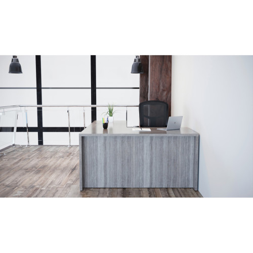 Lorell Weathered Charcoal Laminate Desking (69555)