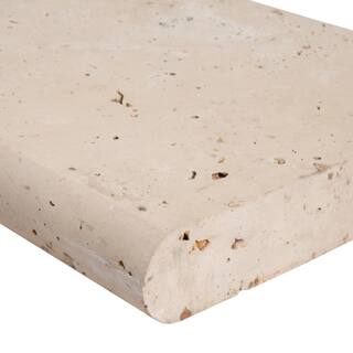 MSI Tuscany Scabas 2 in. x 12 in. x 24 in. Brushed Gold Travertine Pool Coping (40 Pieces80 sq. ft.Pallet) TSCA1224HUF