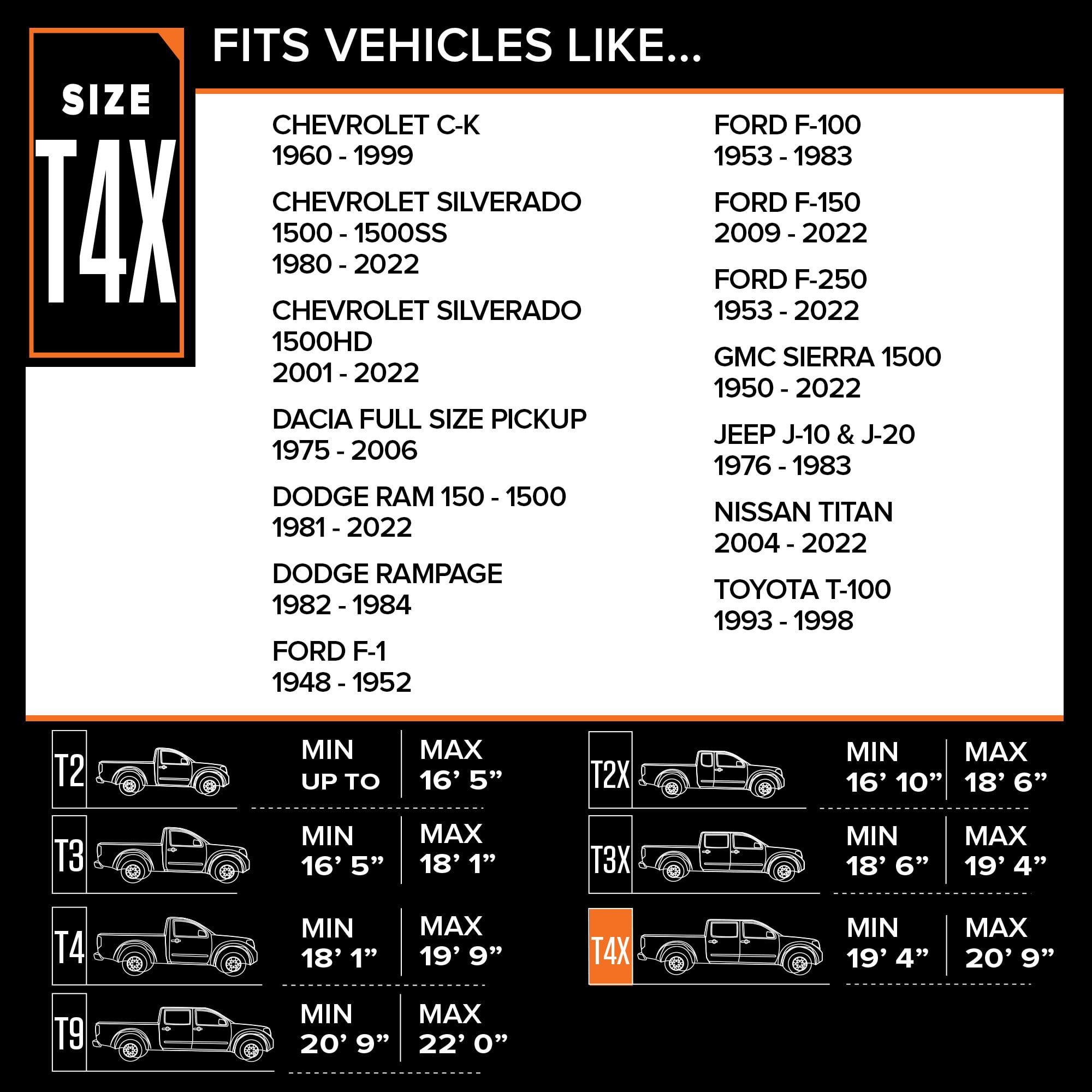 Budge Rain Barrier Truck Cover， Rain and UV Protection for Trucks， Multiple Sizes