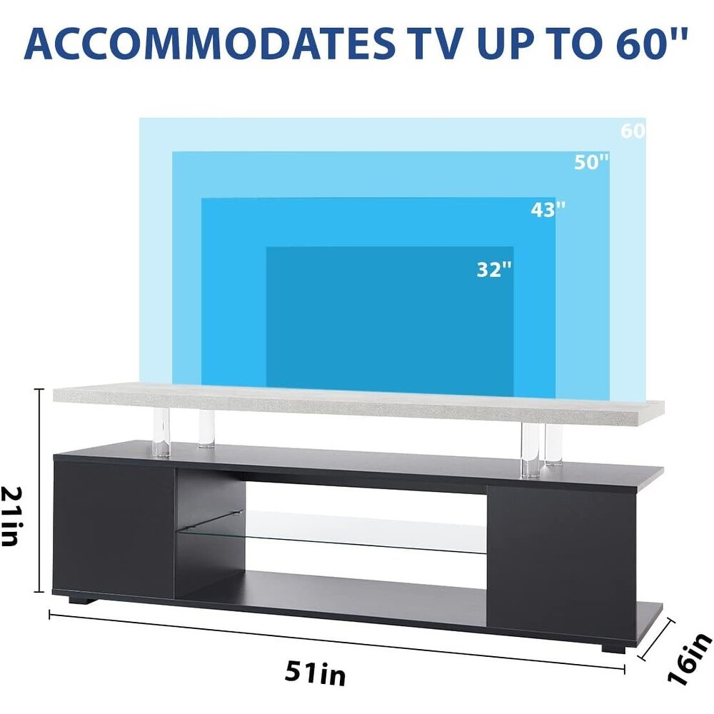 TV Stand for 60 Inch TV LED Gaming Entertainment Center Media Storage Console Table   51.18\