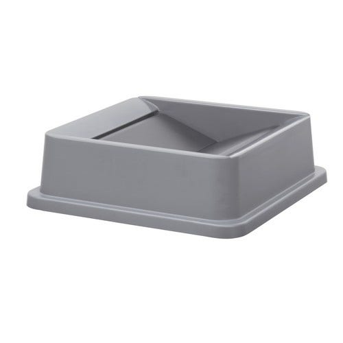 Value Series Swing Lid for 35-Gallon Square Trash Cans， Gray