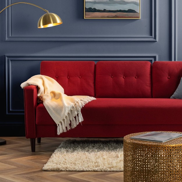 Mikhail Sofa Ruby Red Zinus