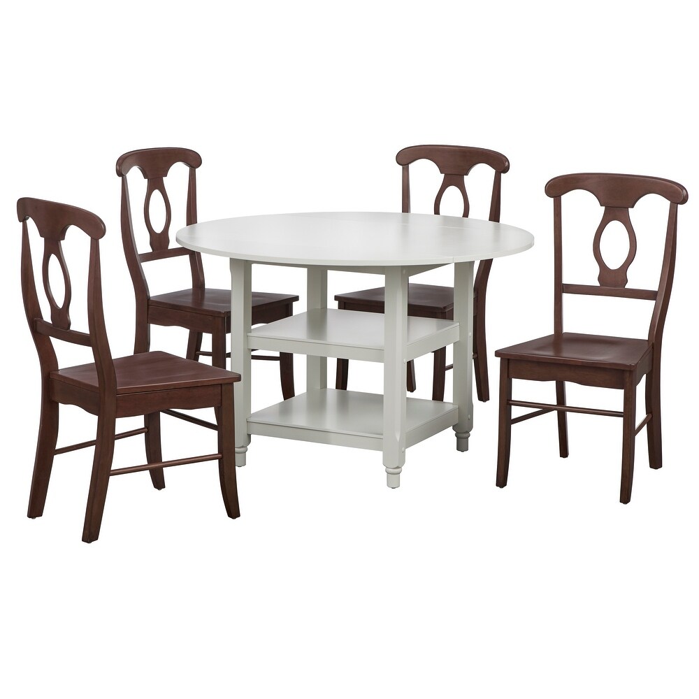 Simple Living Cottage White Round Dining Table