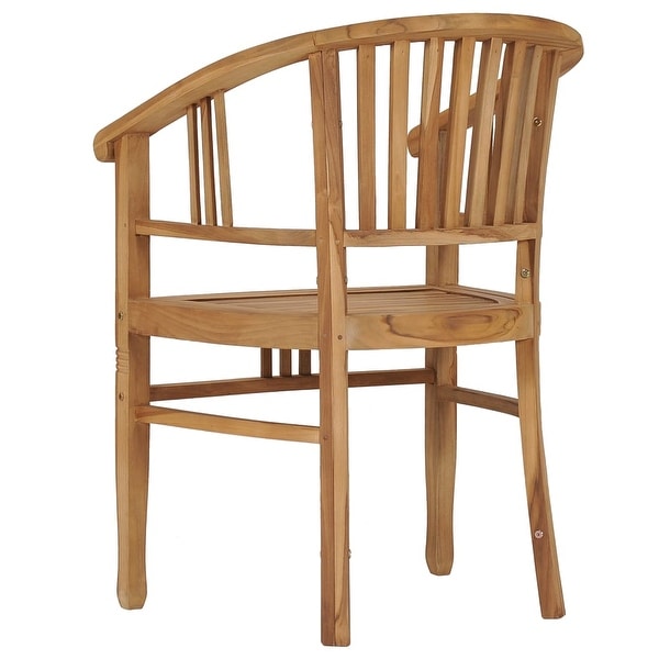 vidaXL Patio Chairs 2 pcs Solid Teak Wood