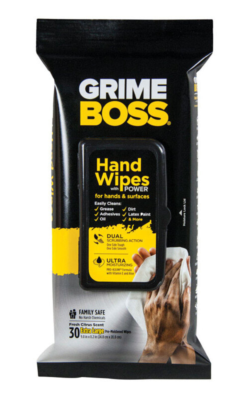 GRIME BOSS HAND WIPE30CT