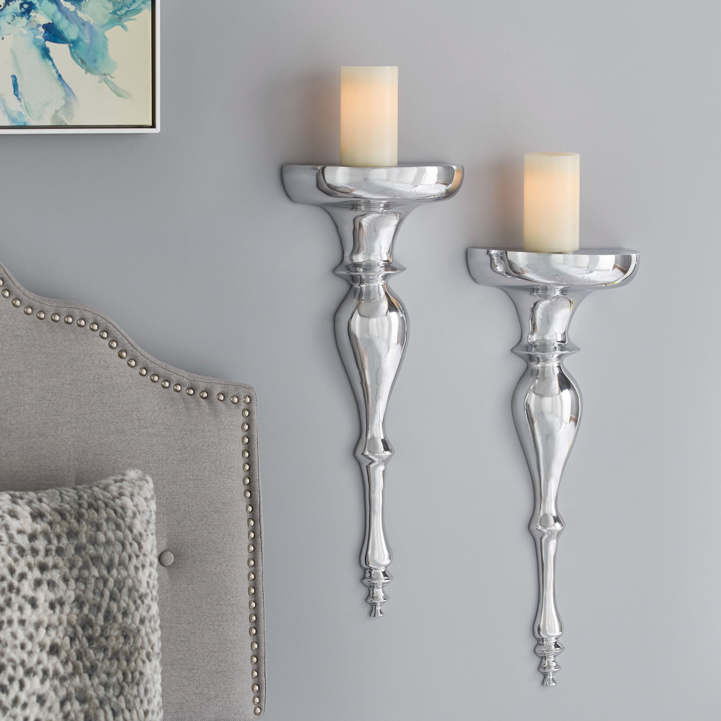 Smyrna Modern Handcrafted Aluminum Shelf Sconce