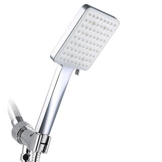 PROOX 6-Spray Patterns with 1.8 GPM 4 in. Wall Mount Handheld Shower Head in Chrome PRAC117CH