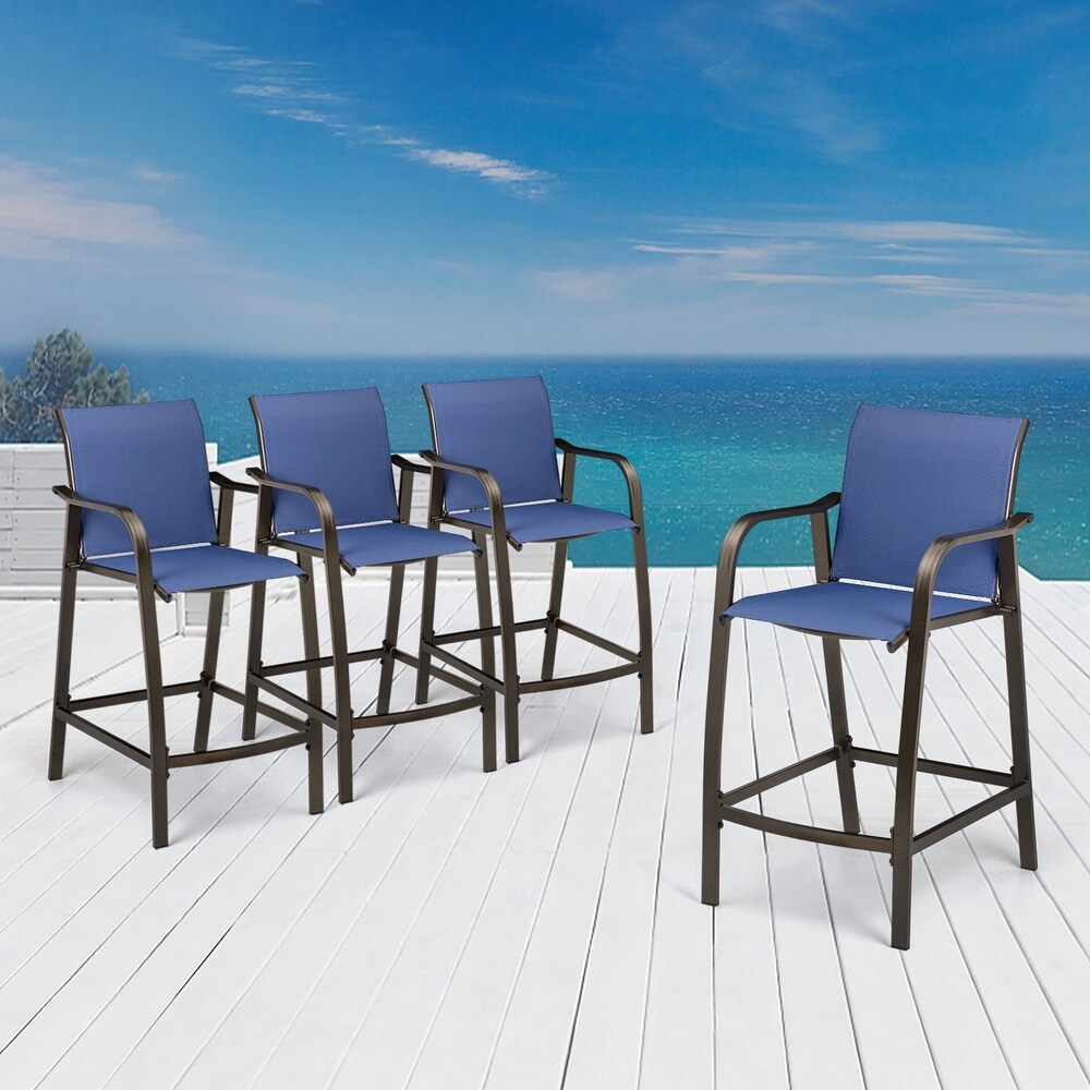 Pellebant 4PCS Outdoor Counter Height Bar Stool   21.7\