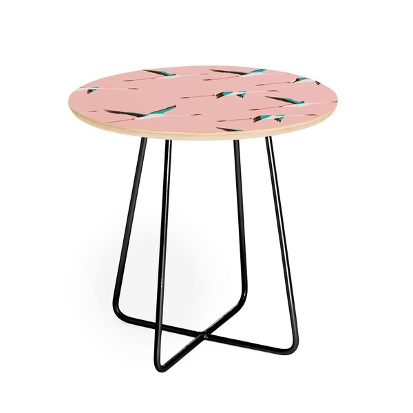 Holli Zollinger Flamingo Pink Round Side Table