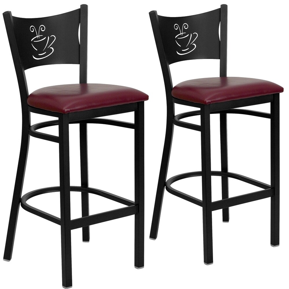 2 Pk. Coffee Back Metal Restaurant Barstool   18.25\