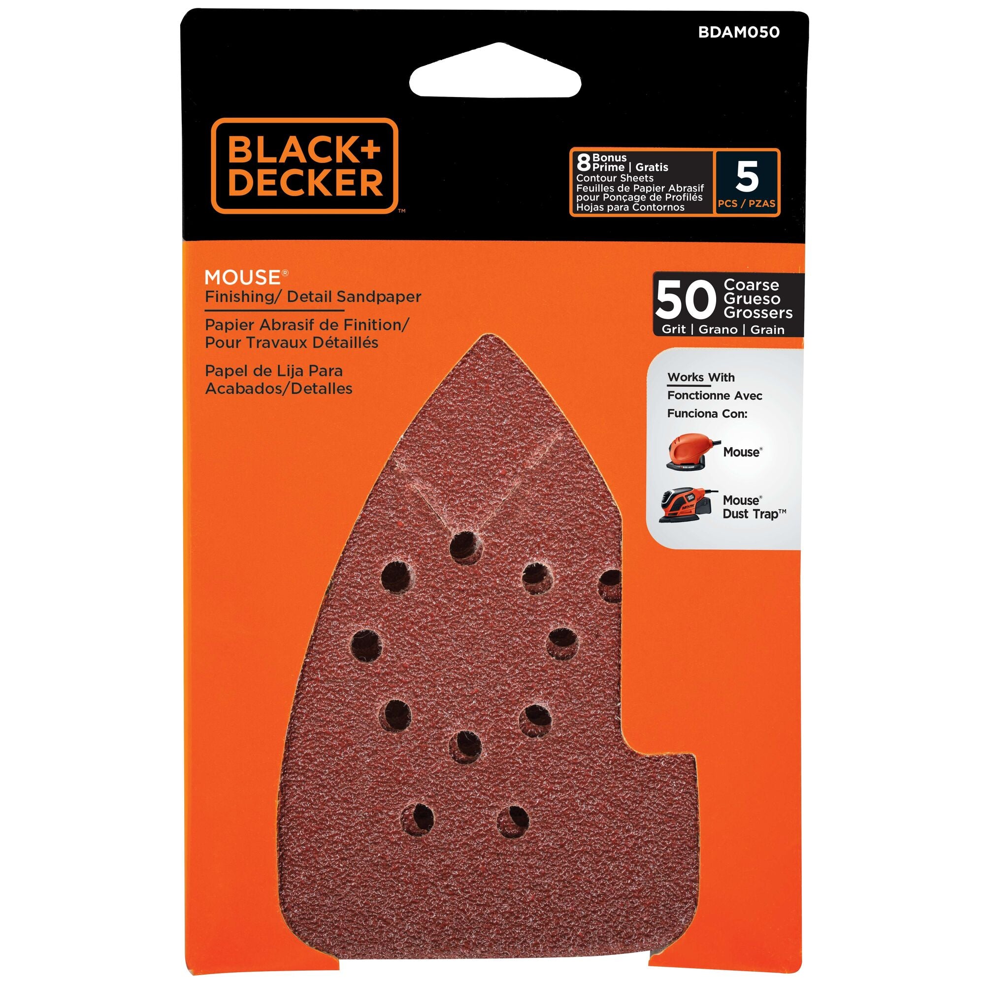 50G MOUSE™ Sandpaper, 5-Pack