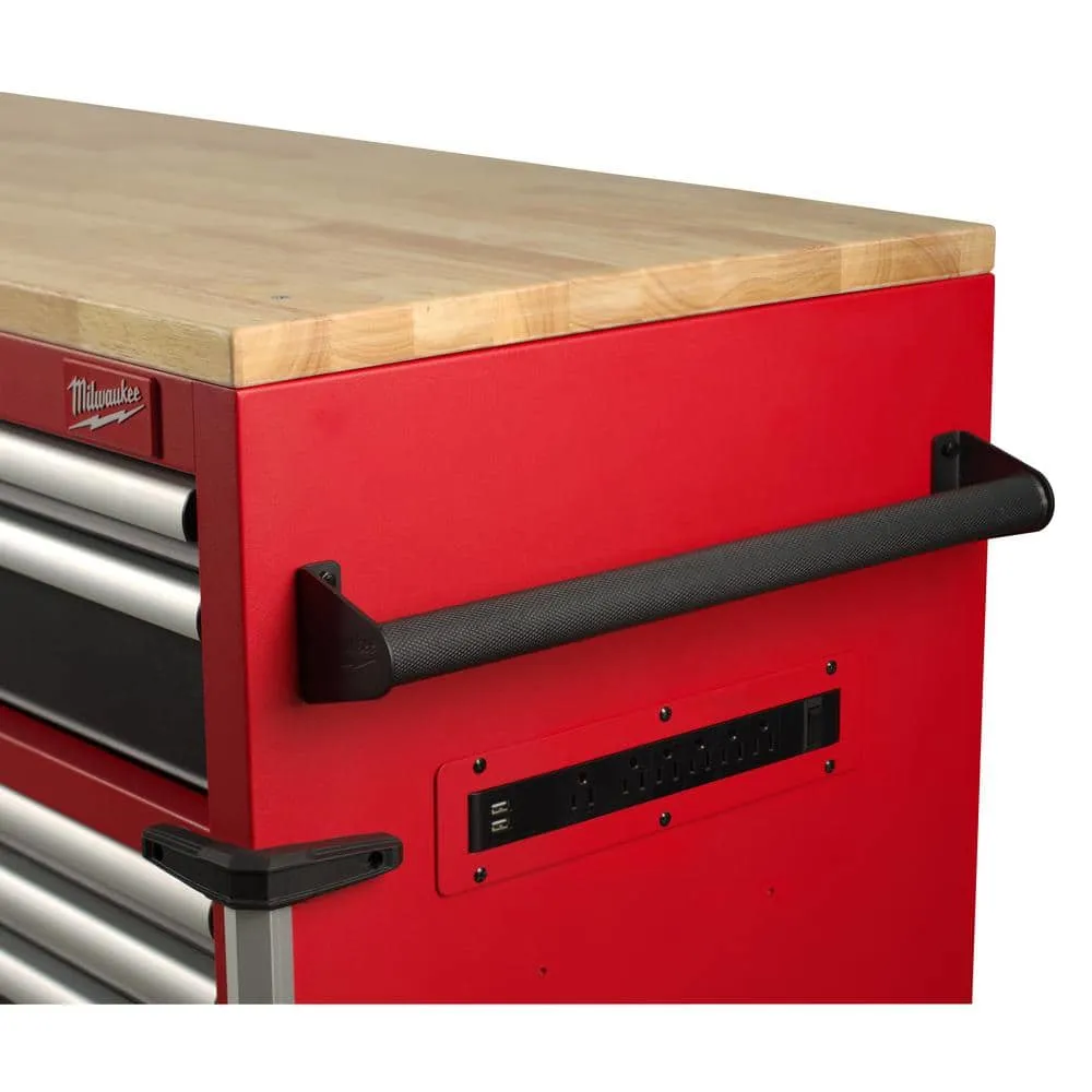 MW 52 in. W x 22 in. D 12 Drawer Heavy Duty Mobile Workbench Cabinet in Red