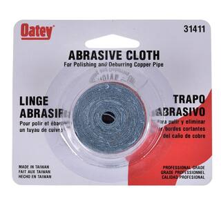 Oatey 1-12 in. x 2 yd. Solder Plumbers Cloth Abrasive Grit Roll 314112