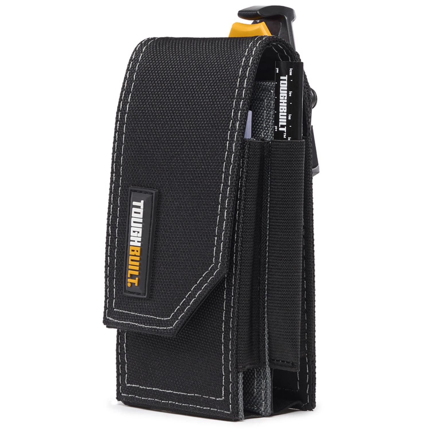 ToughBuilt 3.94 in. W X 7.28 in. H Polyester Smart Phone Pouch Tool Bag 2 pocket Black/Gray 1 pc