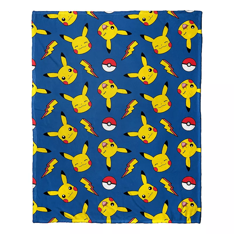 PokĲmon Lightning Type Micro Raschel Throw Blanket