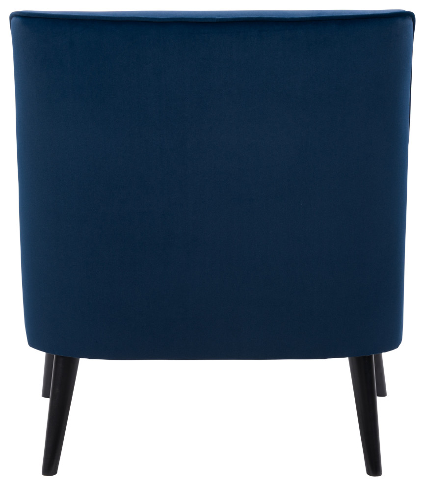 CorLiving Elwood Velvet Upholstered Modern Accent Chair   Midcentury   Armchairs And Accent Chairs   by CorLiving Distribution LLC  Houzz