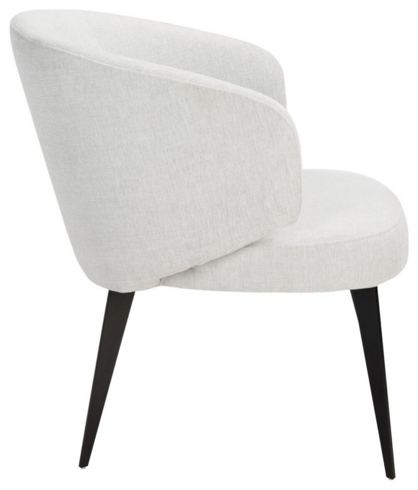 Stanford Curved Accent Chair White   Midcentury   Armchairs And Accent Chairs   by V.S.D Furniture  Houzz