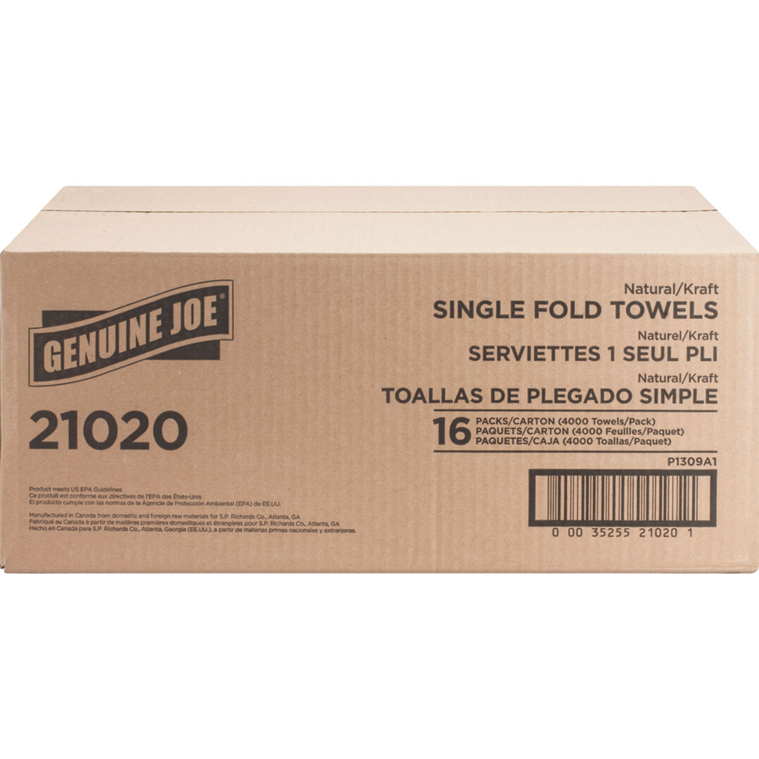 Single-Fold Value Paper Towels by Genuine Joe GJO21020