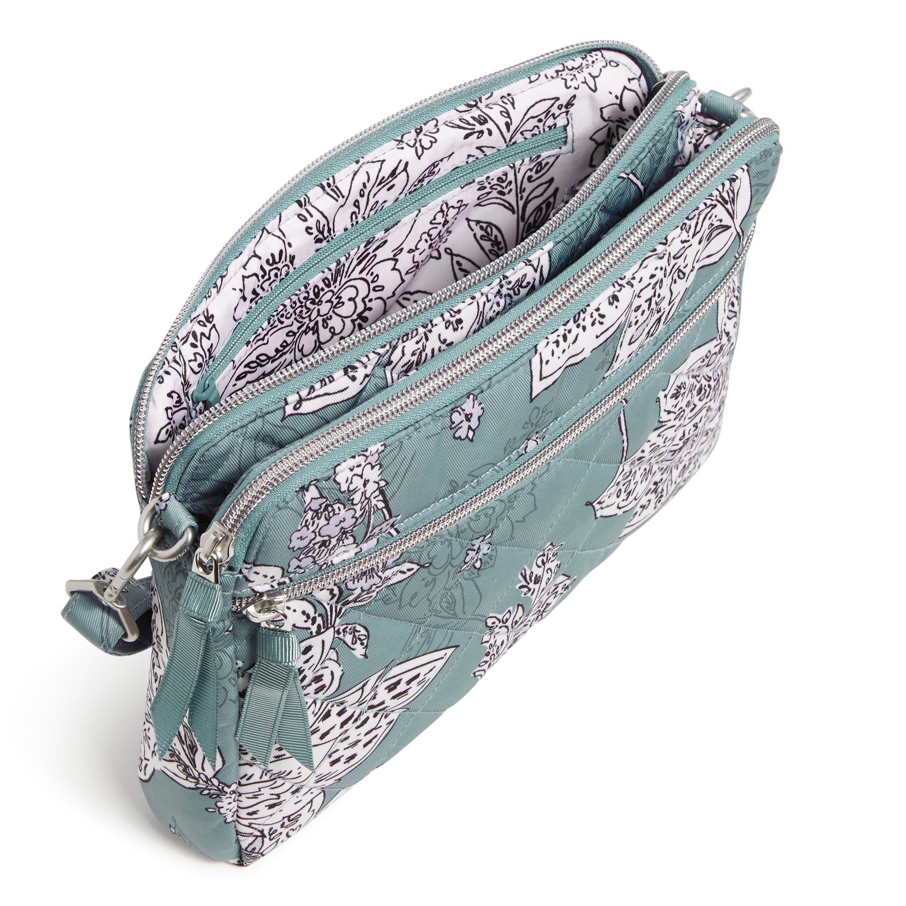 Triple Compartment Crossbody Bag