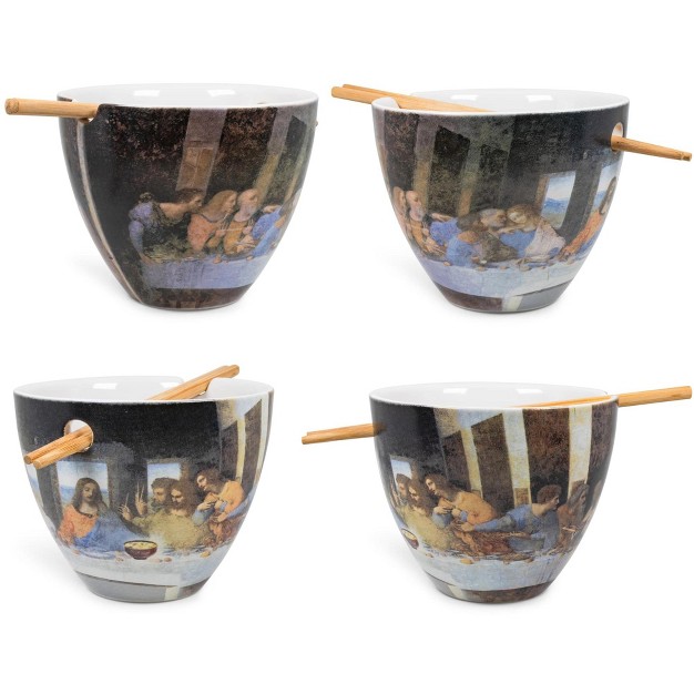 Boom Trendz Bowl Bop Last Ramen Supper Japanese Dinner Set 16 ounce Ramen Bowl Chopsticks