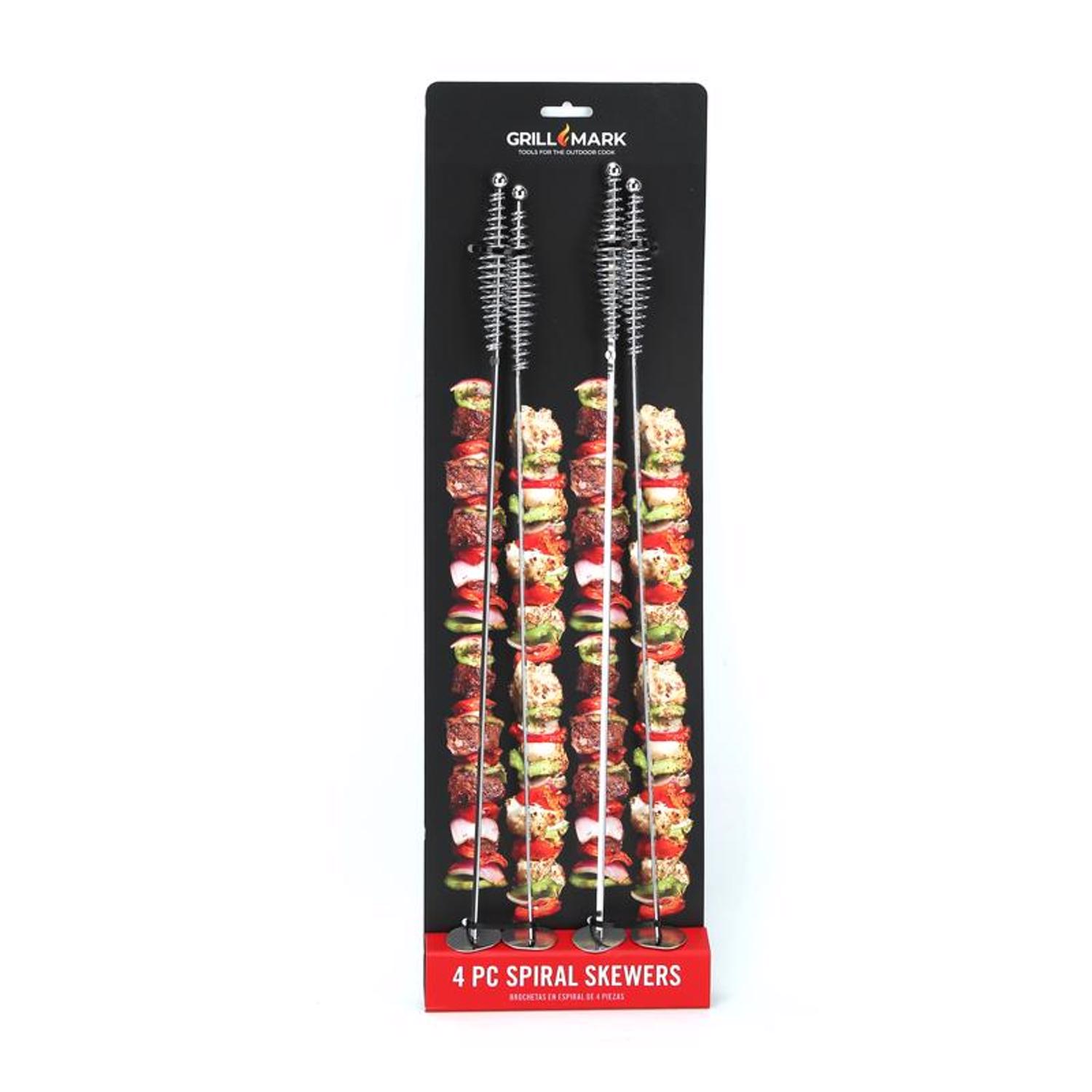 Grill Mark Steel Spiral Skewers