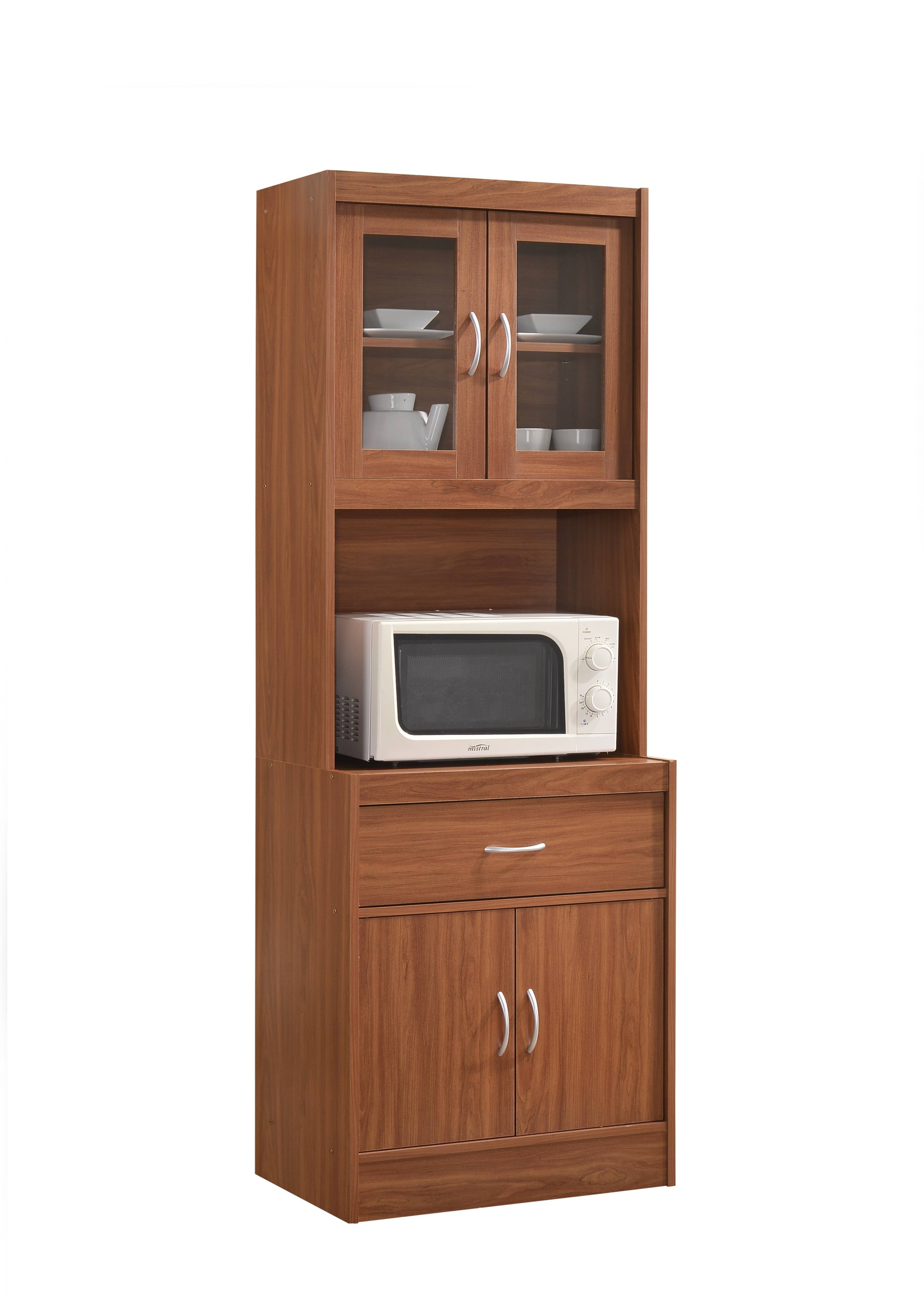 Hodedah Modern Kitchen Cabinet， Cherry